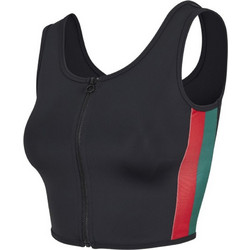 Urban Classics Γυναικείο Καλοκαιρινό Crop Top Μαύρο Κόκκινο TB1895-117