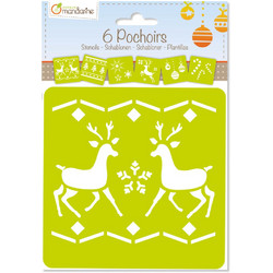 Avenue Mandarine Στένσιλ Σχέδια Xmas 15x15cm 6τμχ 2542647
