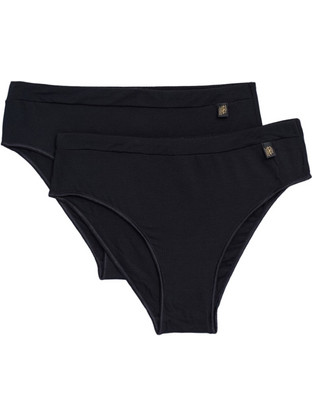 Luna Γυναικεία Slip Μαύρα 2Pack 24593