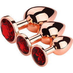 Kinksters Crystal Jewel Small Πρωκτική Σφήνα Diamond Plug Κόκκινη