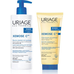 Uriage Xemose C8+ Lipid-Replenishing Anti-Itch Balm 500ml + Anti-Itch Cleansing Oil 200ml