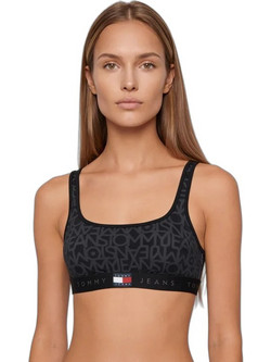 Tommy Jeans Bikini Top Μπουστάκι Μαύρο UW0UW06585-0GL