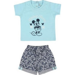 Cerda Mickey Mouse Βρεφικό Σετ για Κορίτσι Καλοκαιρινό Γαλάζιο Μπλε 2200005190