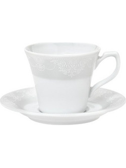 Cryspo Trio Deco Classico Φλιτζάνι Espresso & Ελληνικού Καφέ Πορσελάνης Λευκό 110ml 24.480.17