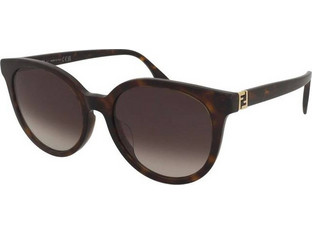 Fendi FE40208F 52B Γυναικεία Γυαλιά Ηλίου Πεταλούδα Κοκάλινα Ταρταρούγα με Καφέ Φακό