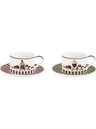 Easy Life Sweet Moments Σετ Φλιτζάνια Cappuccino & Τσαγιού Πορσελάνης Πολύχρωμα 240ml 2τμχ