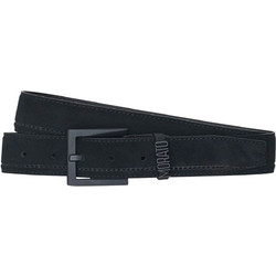 Antony Morato Buckle Belt in Suede 3D Logo Metal Loop Ανδρική Ζώνη Μαύρη