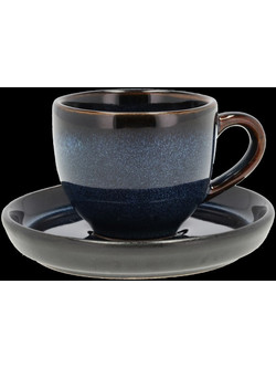 Bitz Gastro Φλιτζάνι Espresso & Ελληνικού Καφέ Κεραμικό Μπλε Μαύρο 70ml 29164