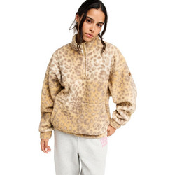 Roxy Jive Talking Bonded Γυναικείο Φούτερ Fleece με Τσέπες Μπεζ ERJPF03208-XYGY