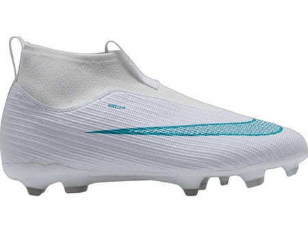 Nike Jr. Mercurial Superfly 11 Academy MG IO1493-102 Παιδικά Ποδοσφαιρικά Παπούτσια με Τάπες και Καλτσάκι Λευκά Γαλάζια