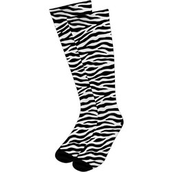 NODO Zebra Vibes Ανδρικές Κάλτσες Ψηλές Λευκές PR10081