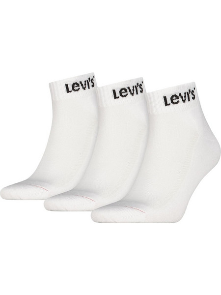 Levi's Ανδρικές Κάλτσες Κοντές Λευκές 3Pack 701239474-001