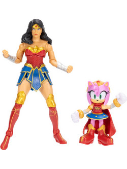 Jakks Pacific DC Justice League Sonic The Hedgehog Amy & Wonder Woman Σετ Φιγούρες Δράσης για 3+ Ετών