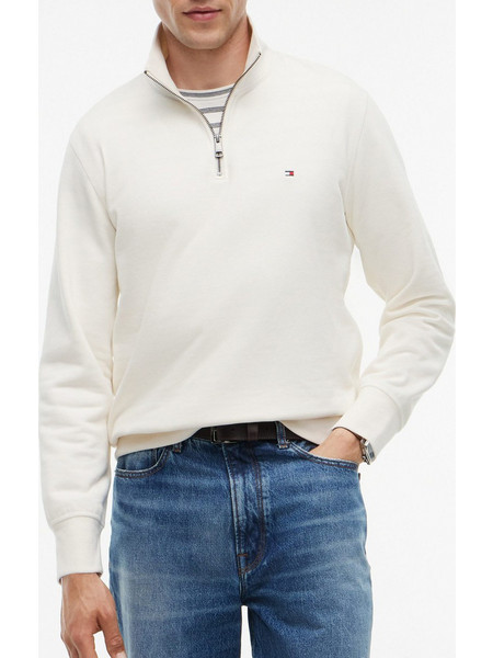 Tommy Hilfiger Ανδρικό Φούτερ Fleece Λευκό MW0MW37233-Z00