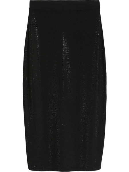 Hugo Boss Μίντι Φούστα Υφασμάτινη Ψηλόμεση Pencil Μαύρη 50574338-001