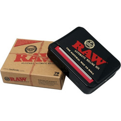 Ταμπακιέρα μηχανή για στριφτό RAW Automatic Rolling Box 79mm (για χαρτάκια στριφτού 1 & 1/4)
