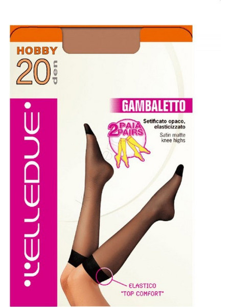 Elledue Hobby 20 DEN 2 Ζεύγη Onesize Natural