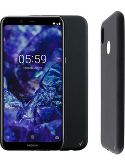 VOLTE-TEL ΘΗΚΗ ΓΙΑ NOKIA 5.1 PLUS SILICON TPU ΜΑΥΡΗ - (5205308218507)