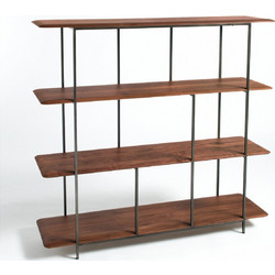 La Redoute Jacobson Βιβλιοθήκη από ξύλο καρυδιάς Μ30xΠ120cm