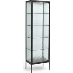 Βιτρίνα από μέταλλο και γυαλί Μ35xΠ50xΥ170cm