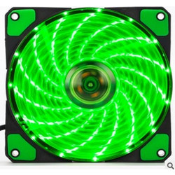120mm LED Ultra Silent Computer PC Case Fan 15 LEDs 12V Green