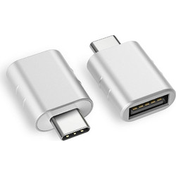 Syntech USB C σε USB 3.0 Adapter Συμβατό με Apple MacBook Pro 2019/2018/2017 / Air 2018 2 τεμάχια Silver (M3- SILBER)