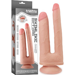 Lovetoy Skinlike Cock Διπλό Dildo με Βεντούζα 25cm Flesh