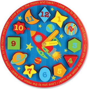 Παιδικό Puzzle Stephen Joseph Ρολόι Space 12 Κομμάτια