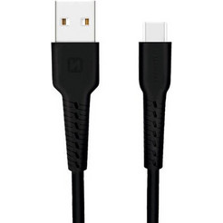 Swissten USB-A to USB-C 1m Black SW71505530