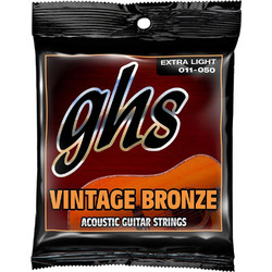 GHS VN-XL Σετ 6 Χορδές Ακουστικής Κιθάρας Bronze 11-50" Extra Light Tension