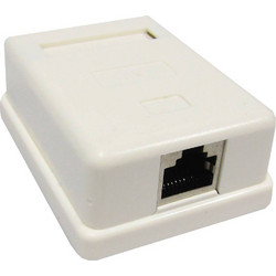 Wall Adapter RJ45 8p8c UTP Cat5e Αυτοκόλλητη Πρίζα Δικτύου Λευκή FTT6-065