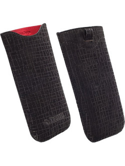 KRUSELL ΘΗΚΗ ΠΟΥΓΚΙ LEATHER VISBY BLACK L LONG