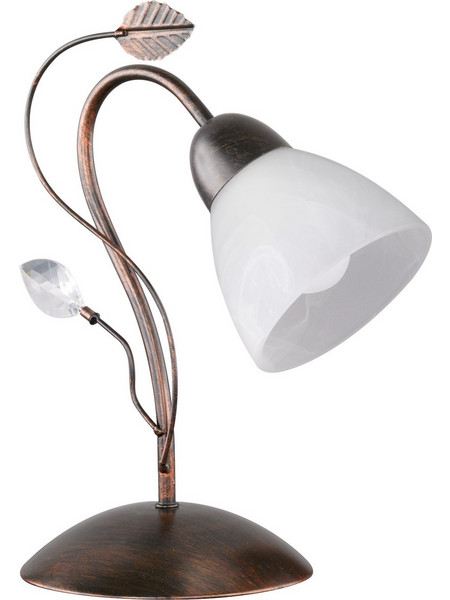 Trio Lighting 500700128 Πορτατίφ E14 Λευκό Bronze Φ16xΥ32cm