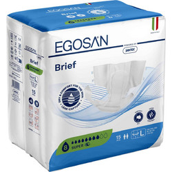 Egosan All in One Diapers Super Large Πάνες Ακράτειας 3 Σταγόνες 15τμχ