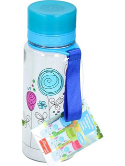 Μπουκάλι Νερού 550ml, σε 3 χρώματα, διαστάσεις 7x21 εκατοστά Μπλε - Cuisine Elegance