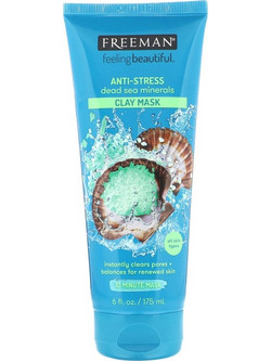 Freeman Dead Sea Minerals Anti-Stress Κρεμώδης Μάσκα Προσώπου για Μαύρα Στίγματα με Άργιλο 175ml