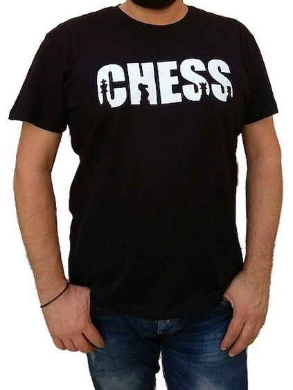 Μαύρο T-Shirt με θέμα Chess