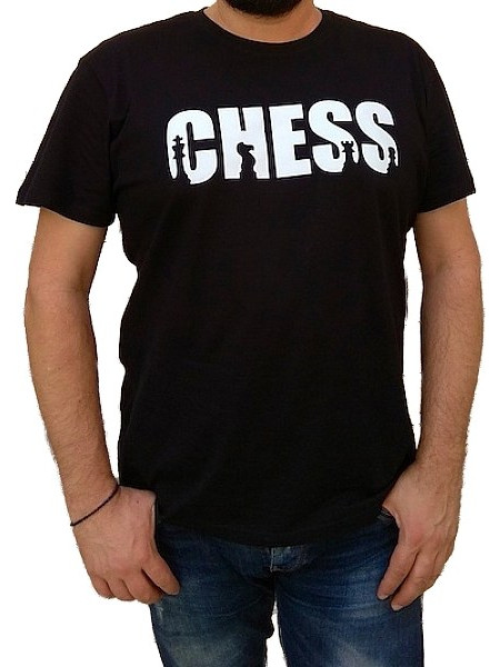 T- Shirt μαύρο με θέμα Chess