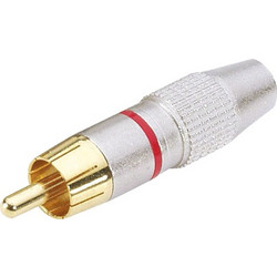 Adam Hall 7620 RED - Αρσενικό μεταλλικό βύσμα RCA για καλώδιο Red