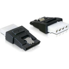 Delock Adapter Power 4pin Molex female To SATA power 15pin female with clip (65046)