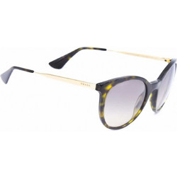 Prada 17SS 2AU3D0 Γυναικεία Γυαλιά Ηλίου Στρογγυλά Μεταλλικά Χρυσά Ταρταρούγα με Μαύρο Degradee Φακό
