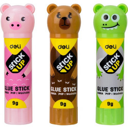 Deli Κόλλα Stick Ζωάκια σε 3 Χρώματα 9gr
