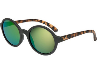 Breo Alexa Mirror Black Tortoise Γυναικεία Γυαλιά Ηλίου Στρογγυλά Κοκάλινα Μαύρα με Πράσινο Καθρέπτη Φακό