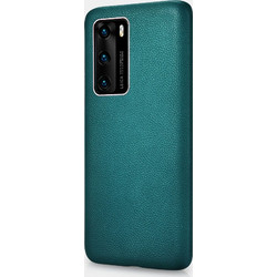 iCarer Grained Series Δερμάτινη Σκληρή Θήκη Huawei P40 - Green (XHP40005-GN)