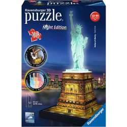 Puzzle Ravensburger Statue Of Liberty Night Edition 3D 216 Κομμάτια