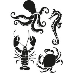 Efco Στένσιλ Sea Creatures A4