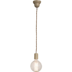 Home Lighting Cords Κρεμαστό Φωτιστικό Οροφής με Σχοινί Μονόφωτο E27 Μπεζ 77-2286 Beige