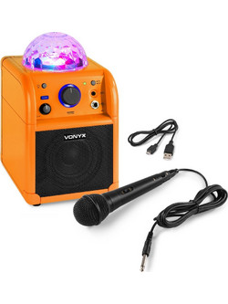 Vonyx SBS50 Orange Σύστημα Kαραόκε με Ενσύρματο Μικρόφωνο