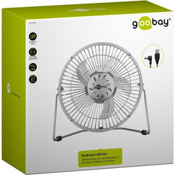 GOOBAY επιτραπέζιος ανεμιστήρας (62062) 8" USB, ασημί