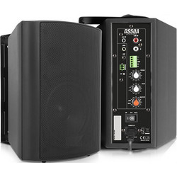 Power Dynamics DS50A Αυτοενισχυόμενα Ηχεία Τοίχου 50W με Bluetooth Μαύρα (Ζεύγος)